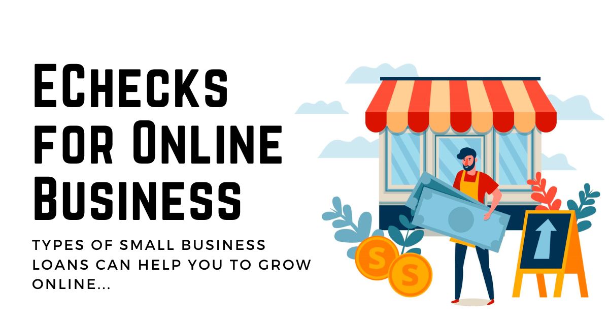 Types of Small Business Loans Can Help You To Grow Online business with eCheck payment